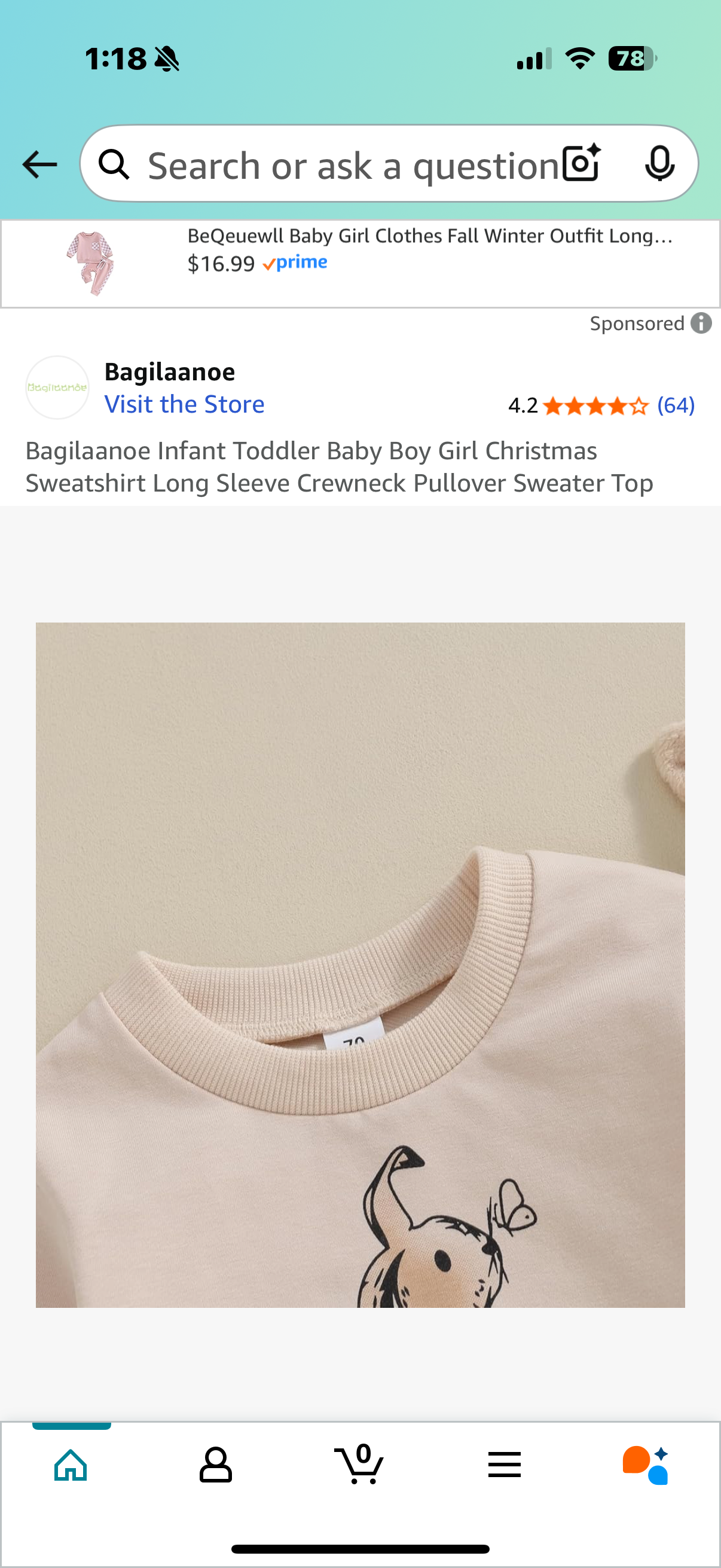 Infant Toddler Baby Boy Girl Christmas Sweatshirt Long Sleeve Crewneck Pullover Sweater Top (0-6 months )