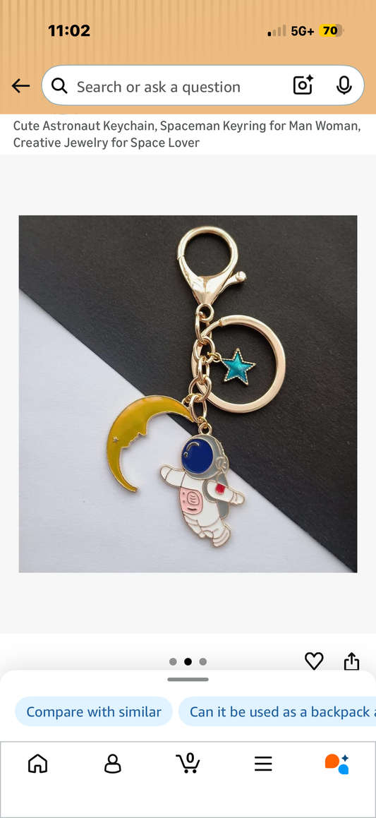 ‼️2 for 1 ‼️Cute Astronaut Keychain, Spaceman Keyring 2 pack