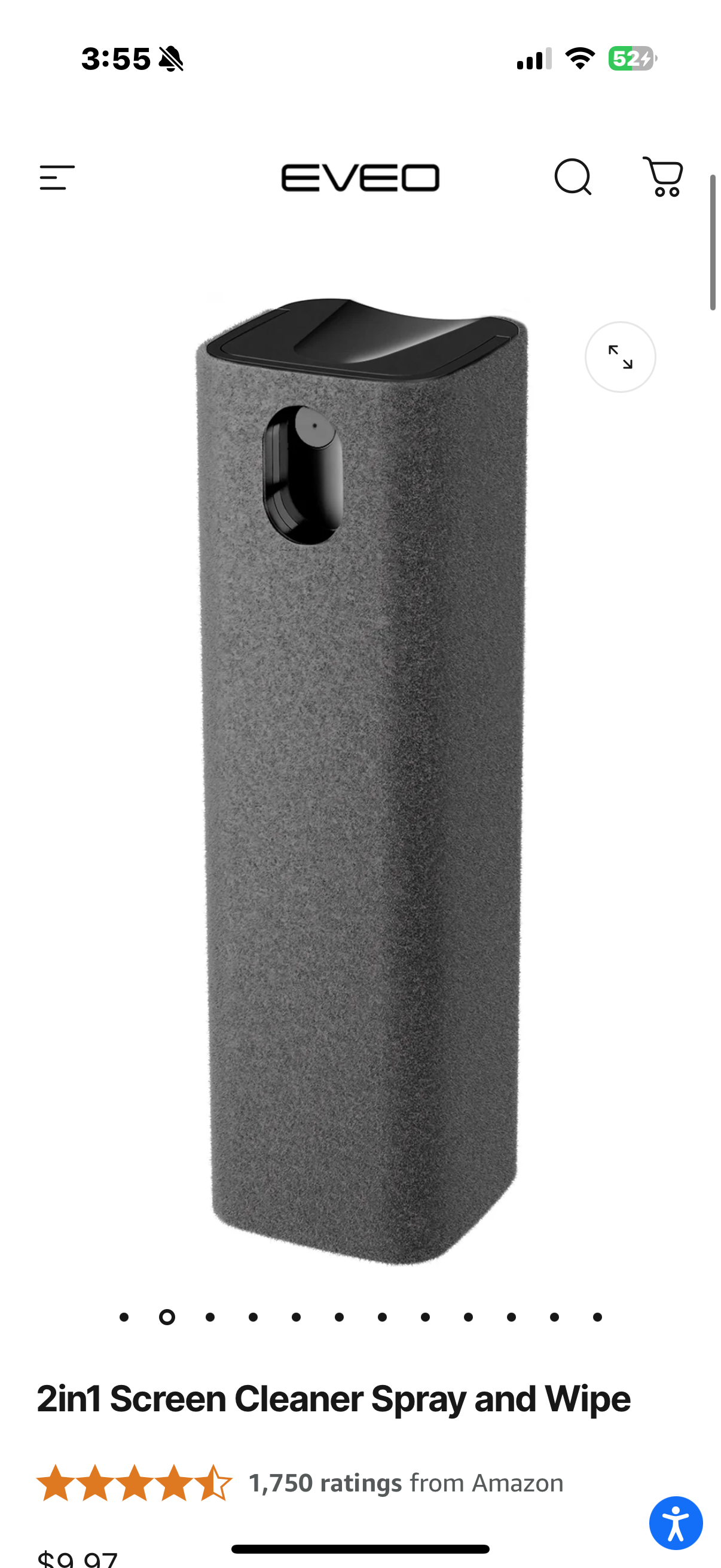 2in1 Screen   Cleaner Spray and Wipe