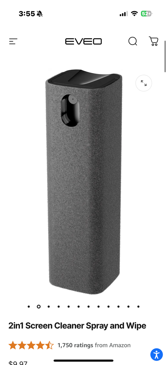 2in1 Screen   Cleaner Spray and Wipe