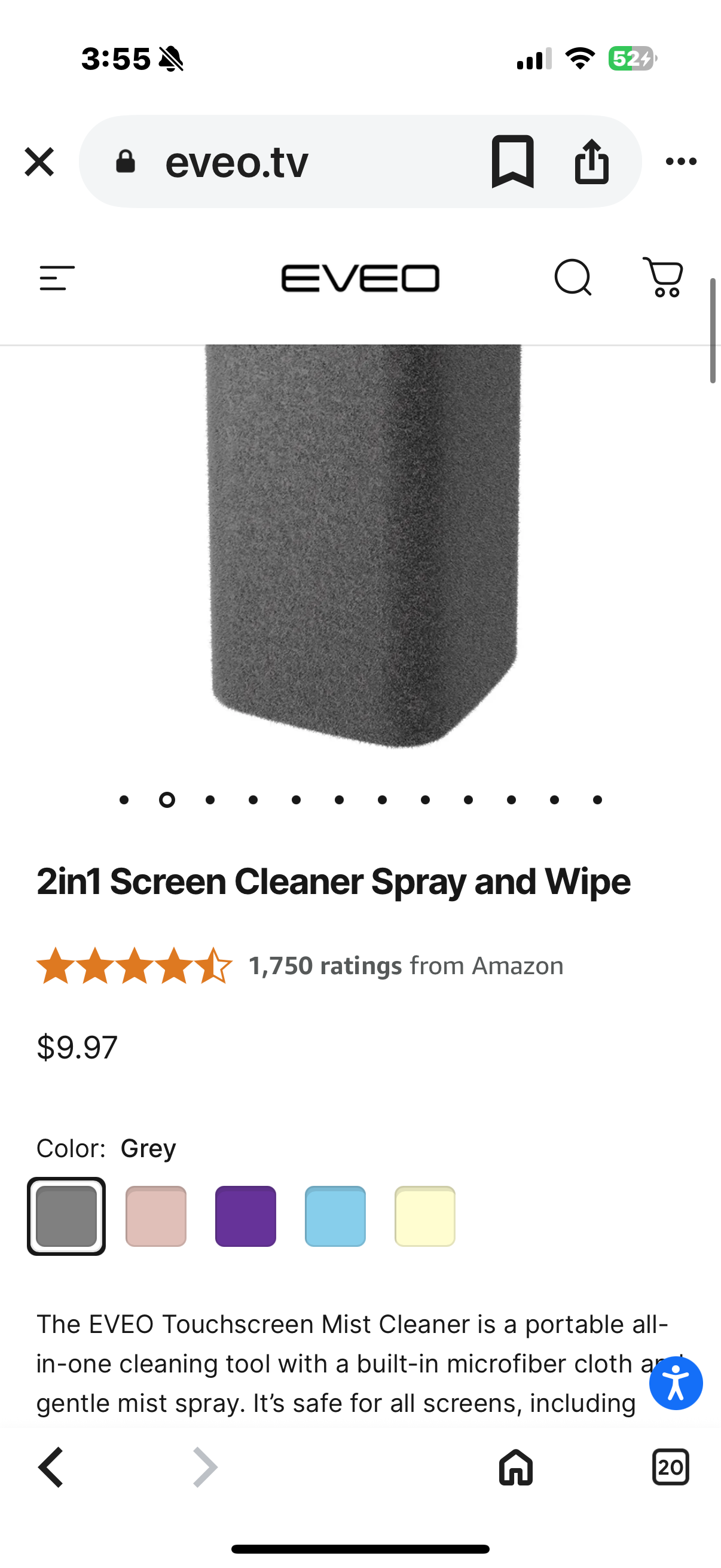 2in1 Screen   Cleaner Spray and Wipe