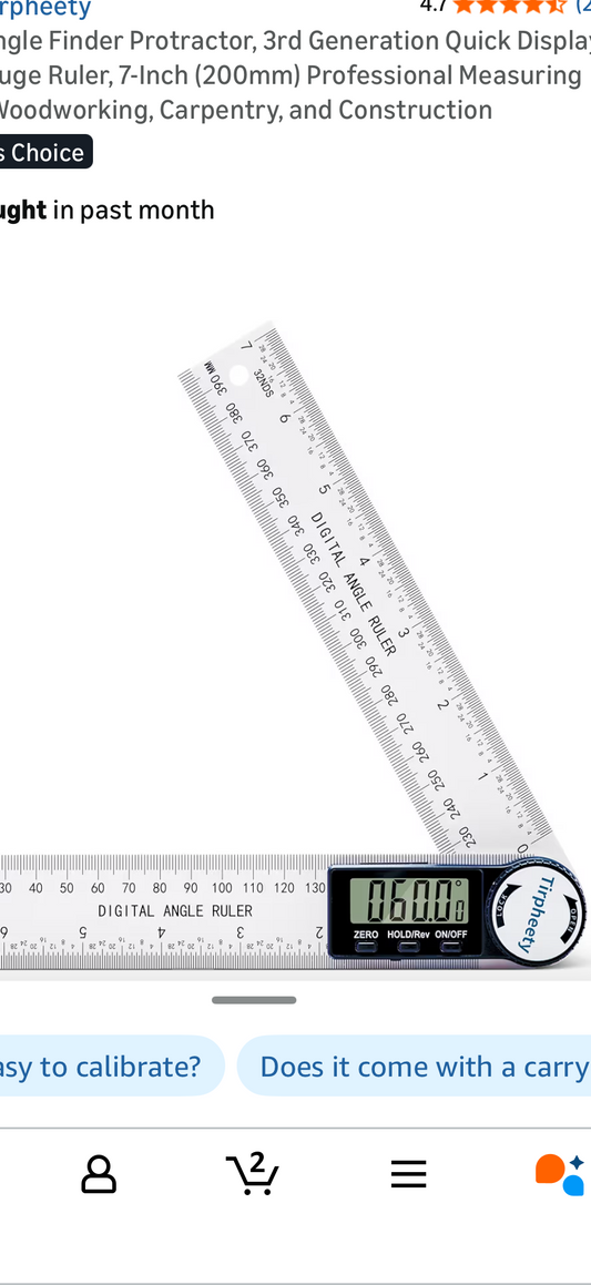 Digital Angle Finder Protractor, 3rd Generation Quick Display Angle Gauge Ruler, 7-Inch (200mm) Professional Measuring Tool for Woodworking, Carpentry, and Construction