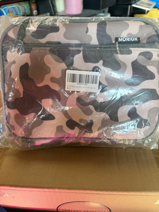 MORIOX Boys Lunch Box, Camo Soft Insulated Bag Mini Cooler Back to School Daycare Thermal Meal Tote Kit for Boys Girls Toddlers, Grey