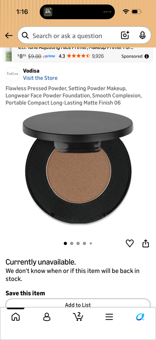 Flawless Pressed Powder, Setting Powder Makeup, Longwear Face Powder Foundation, Smooth Complexion, Portable Compact Long-Lasting Matte Finish 06