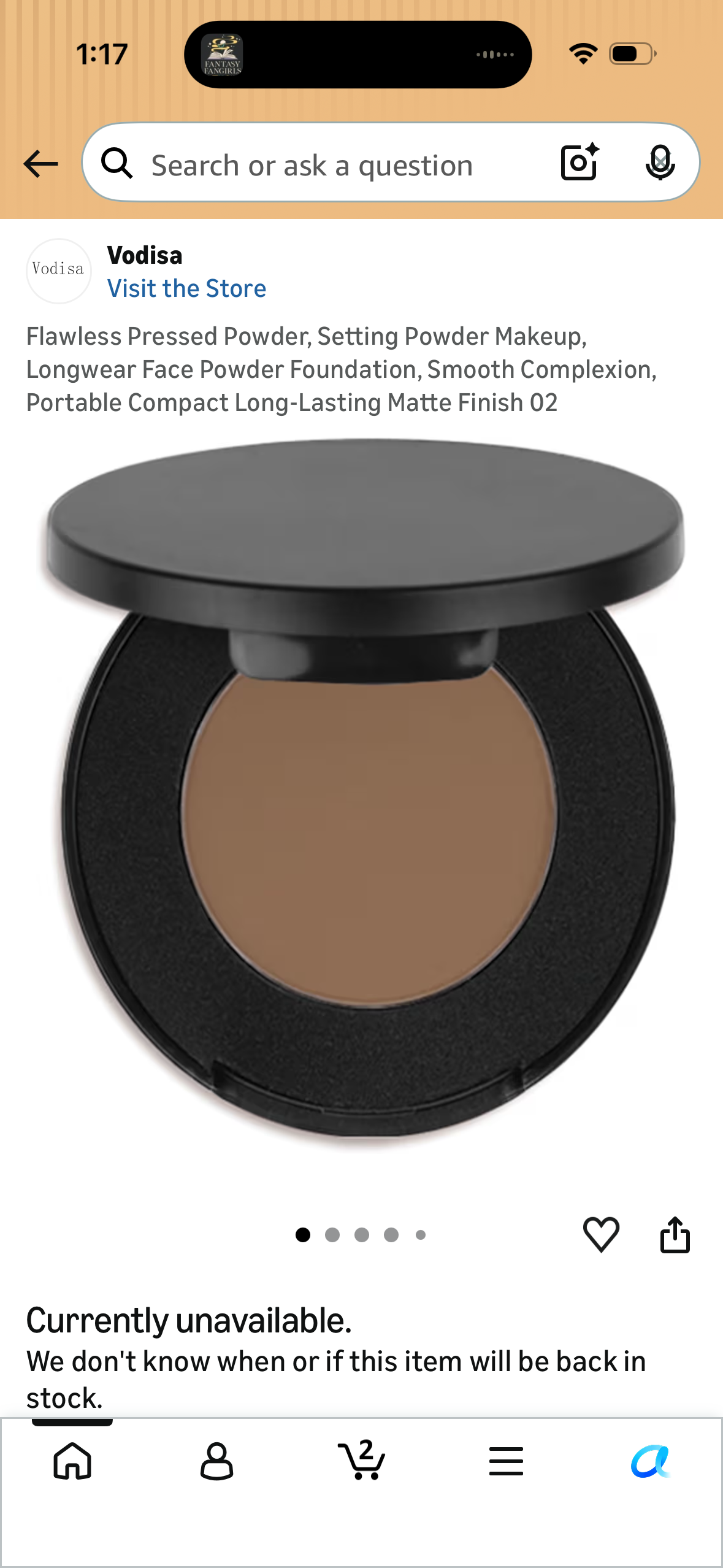 Flawless Pressed Powder, Setting Powder Makeup, Longwear Face Powder Foundation, Smooth Complexion, Portable Compact Long-Lasting Matte Finish 02