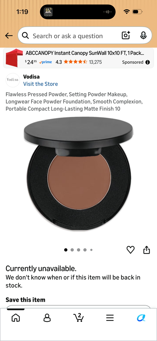 Flawless Pressed Powder, Setting Powder Makeup, Longwear Face Powder Foundation, Smooth Complexion, Portable Compact Long-Lasting Matte Finish 10