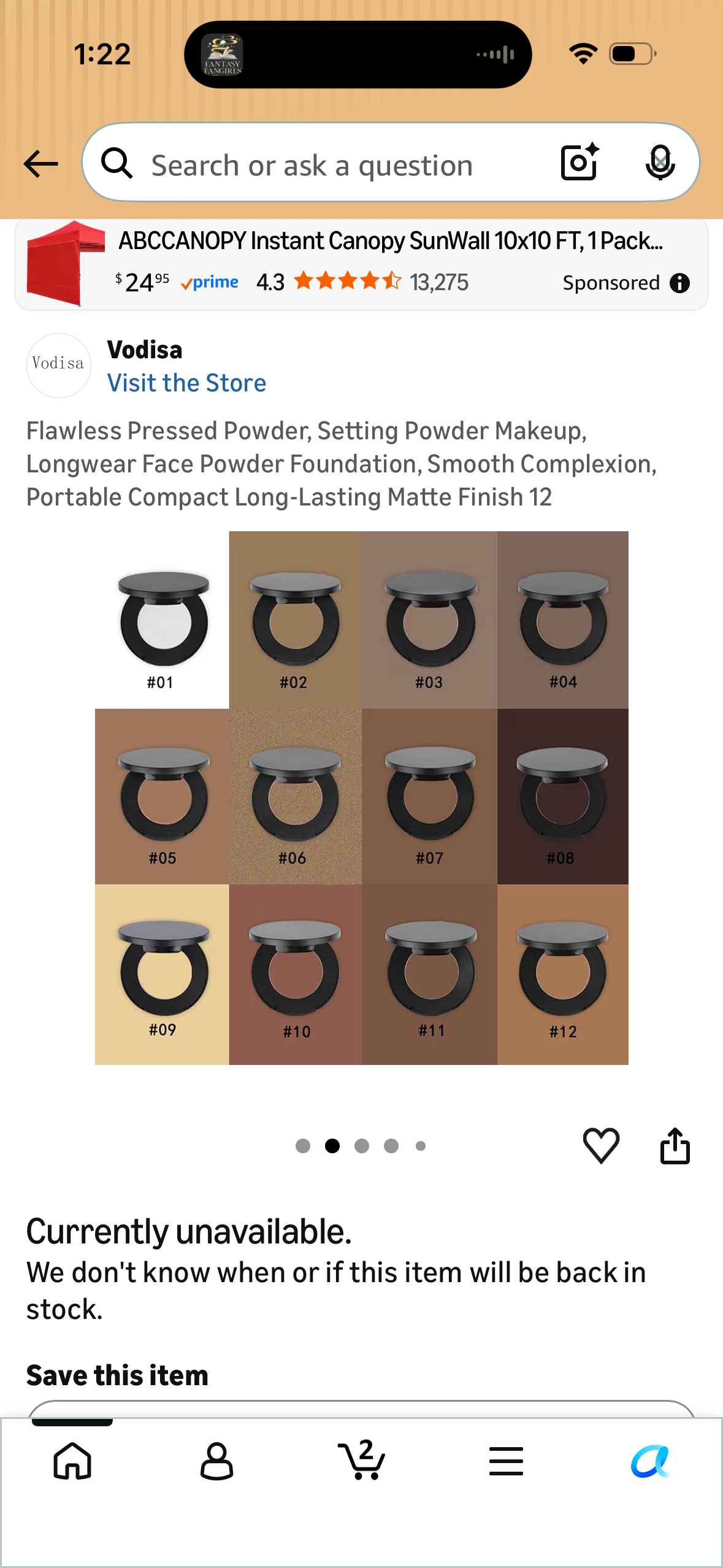 Flawless Pressed Powder, Setting Powder Makeup, Longwear Face Powder Foundation, Smooth Complexion, Portable Compact Long-Lasting Matte Finish 12