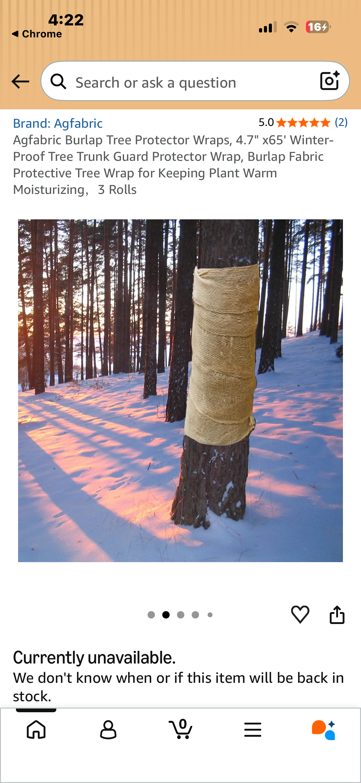 Agfabric Burlap Tree Protector Wraps, 4.7" x65' Winter-Proof Tree Trunk Guard Protector Wrap, Burlap Fabric Protective Tree Wrap for Keeping Plant Warm Moisturizing，3 Rolls