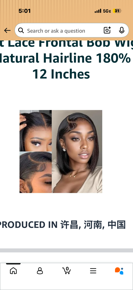 JONAWOON Bob Wig Human Hair Lace Front Wigs Human Hair Glueless Wigs Human Hair HD Transparent 13x4 Straight Lace Frontal Bob Wigs Pre Plucked Natural Hairline 180% Density 12 Inches