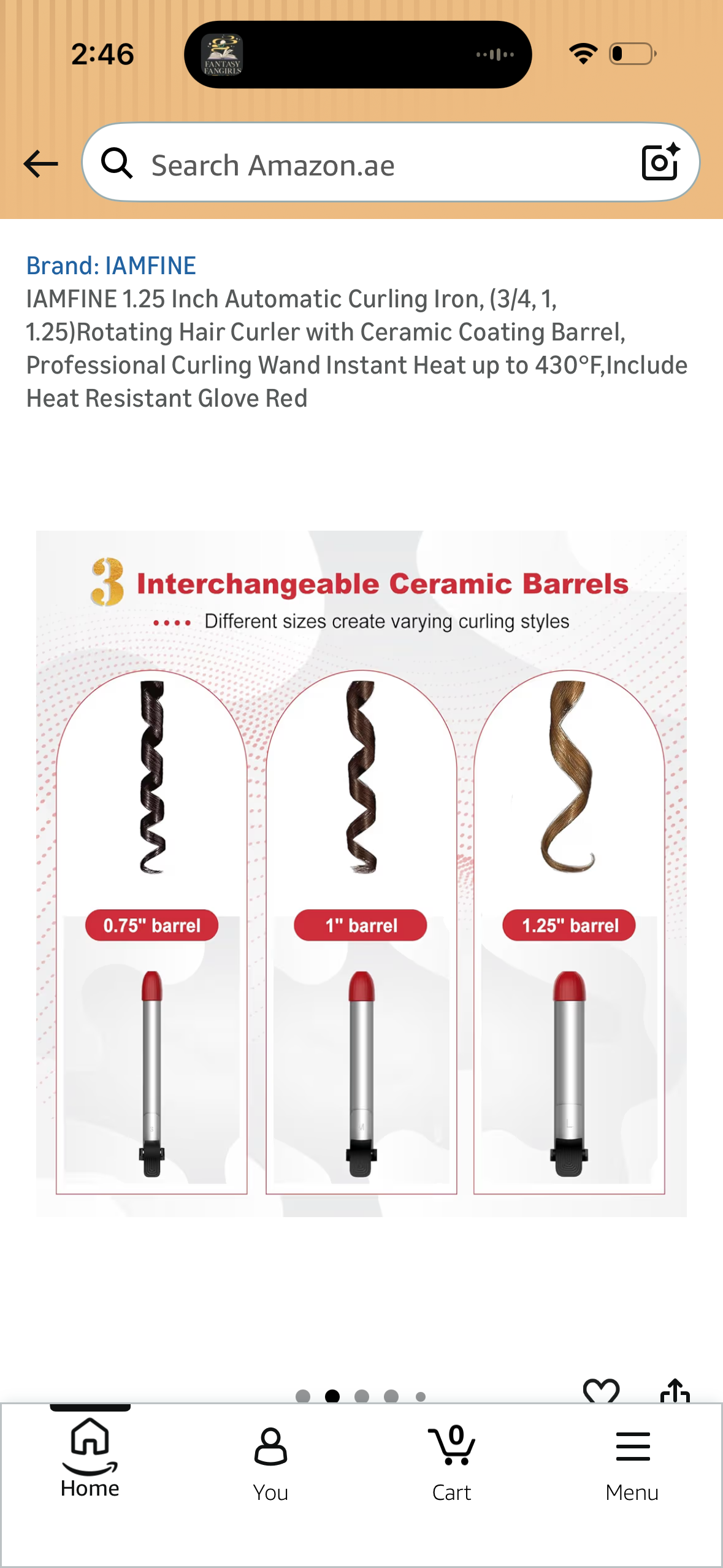 IAMFINE 1.25 Inch Automatic Curling Iron, (3/4, 1, 1.25)Rotating Hair Curler with Ceramic Coating Barrel, Professional Curling Wand Instant Heat up to 430°F,Include Heat Resistant Glove Red