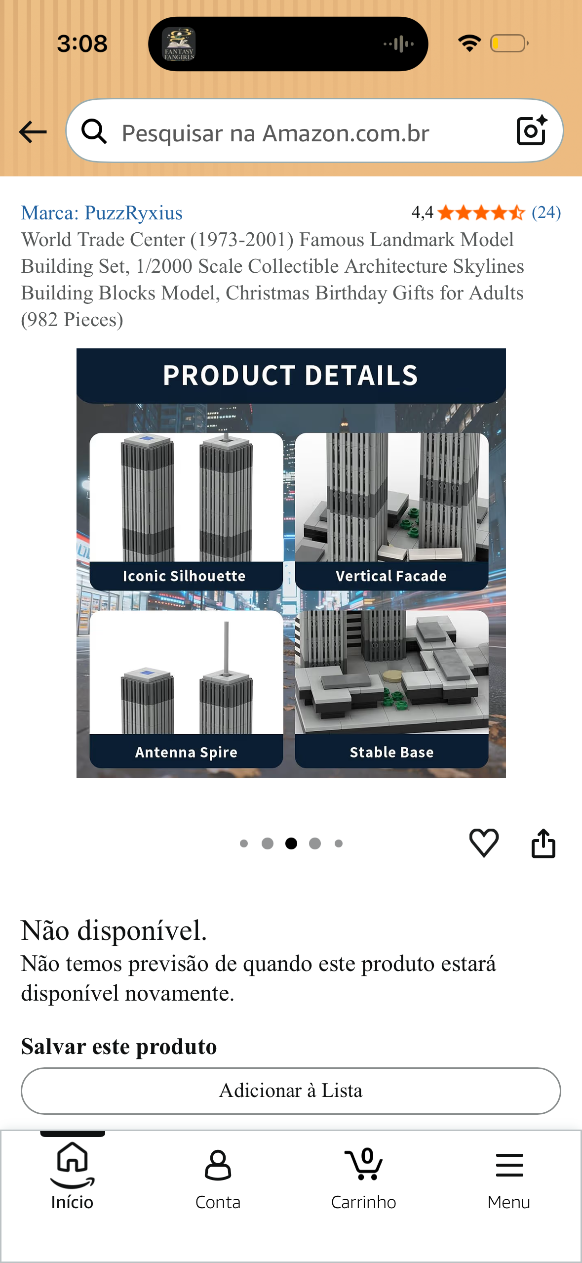 PuzzRyxius World Trade Center (1973-2001) Famous Landmark Model Building Set, 1/2000 Scale Collectible Architecture Skylines Building Blocks Model, Christmas Birthday Gifts for Adults (982 Pieces)