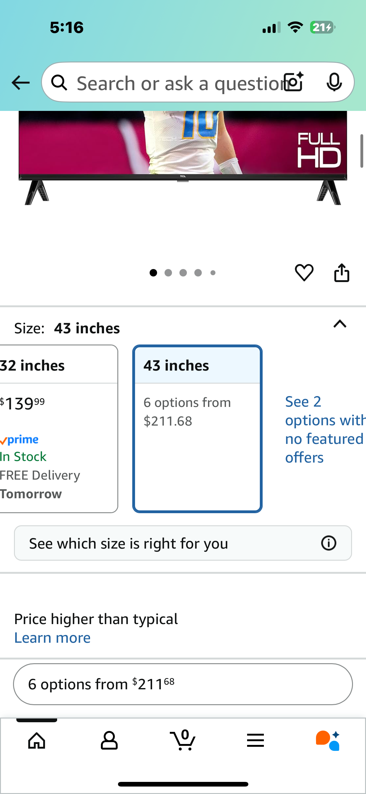 TCL 43-Inch Class S3 1080p LED Smart TV with Google TV (43S350G, 2023 Model), Google Assistant Built-in with Voice Remote, Compatible with Alexa, Streaming FHD Television,Black (R681)