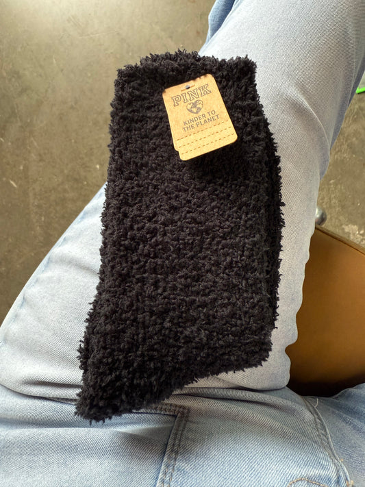 Victoria’s Secret Pink Love Black Crew Socks