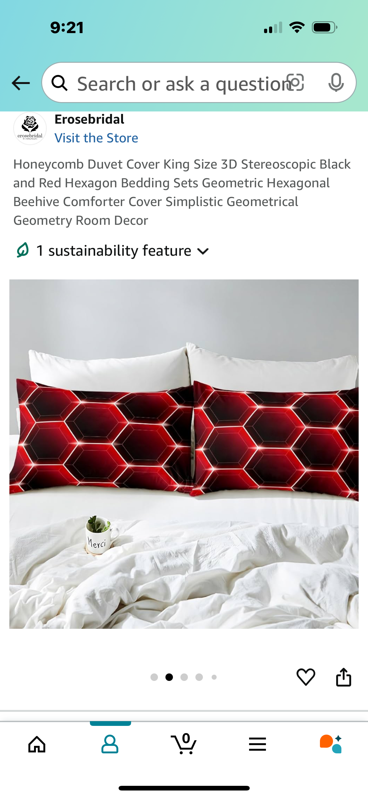 Honeycomb Duvet Cover King Size 3D Stereoscopic Black and Red Hexagon Bedding Sets Geometric Hexagonal Beehive Comforter Cover Simplistic Geometrical Geometry Room Decor