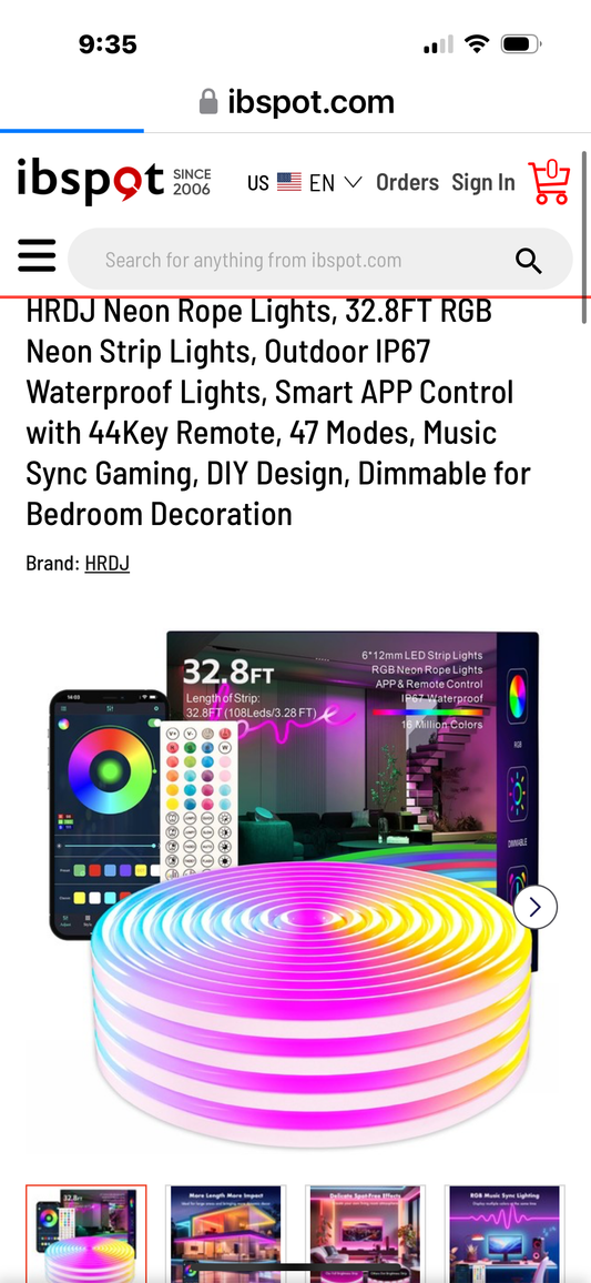 Neon Rope Lights, 32.8FT RGB Neon Strip Lights