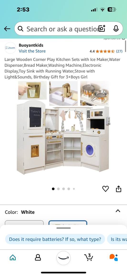 New - Children’s Realistic Kitchen Play Set (R278)