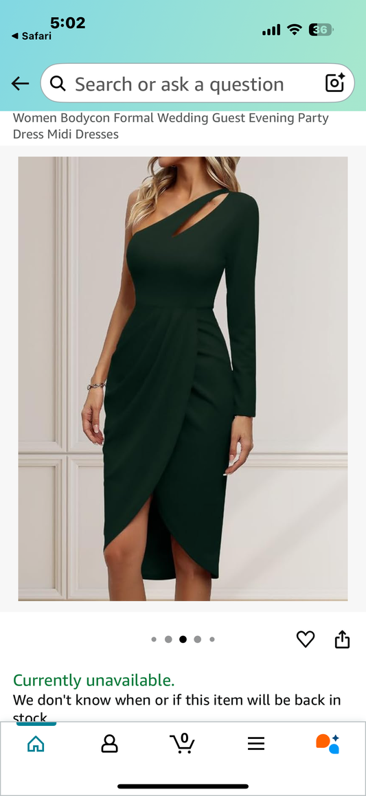 Women's One Shoulder Long Sleeve Sexy Cocktail Wedding Maxi Long Dress Bodycon Dress Party Dress with Slit Black (Size Small and XL)