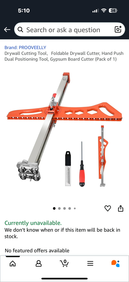 Drywall Cutting Tool，Foldable Drywall Cutter, Hand Push Dual Positioning Tool, Gypsum Board Cutter