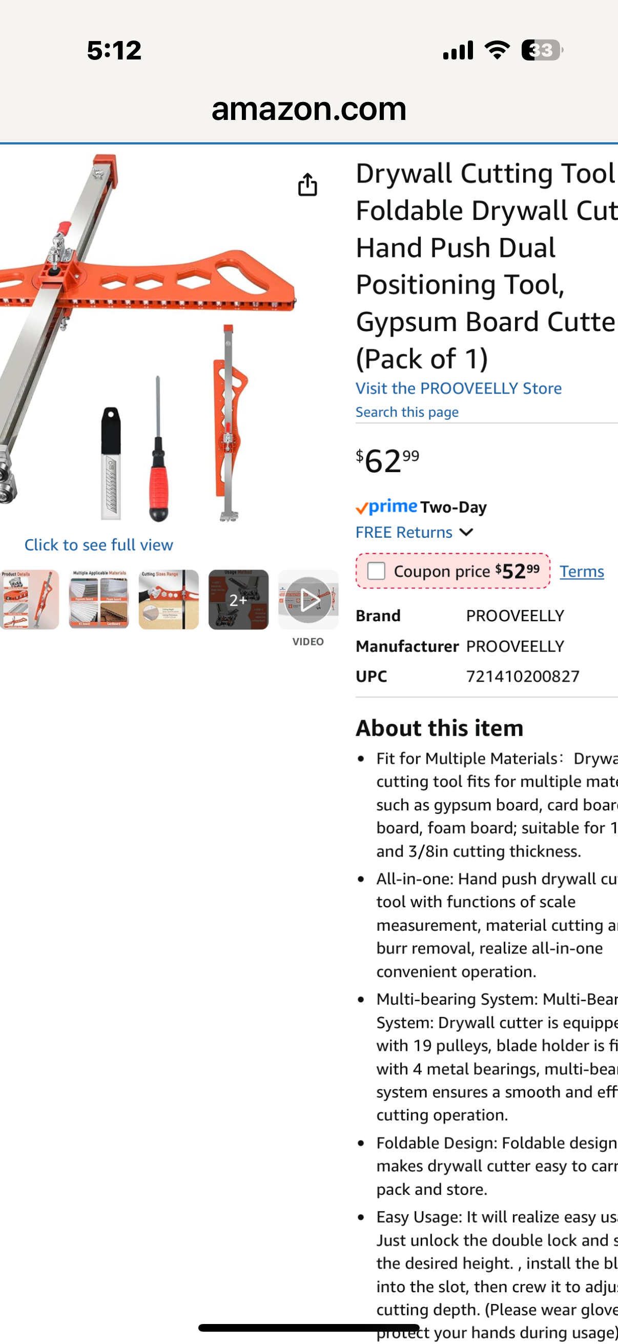 Drywall Cutting Tool，Foldable Drywall Cutter, Hand Push Dual Positioning Tool, Gypsum Board Cutter