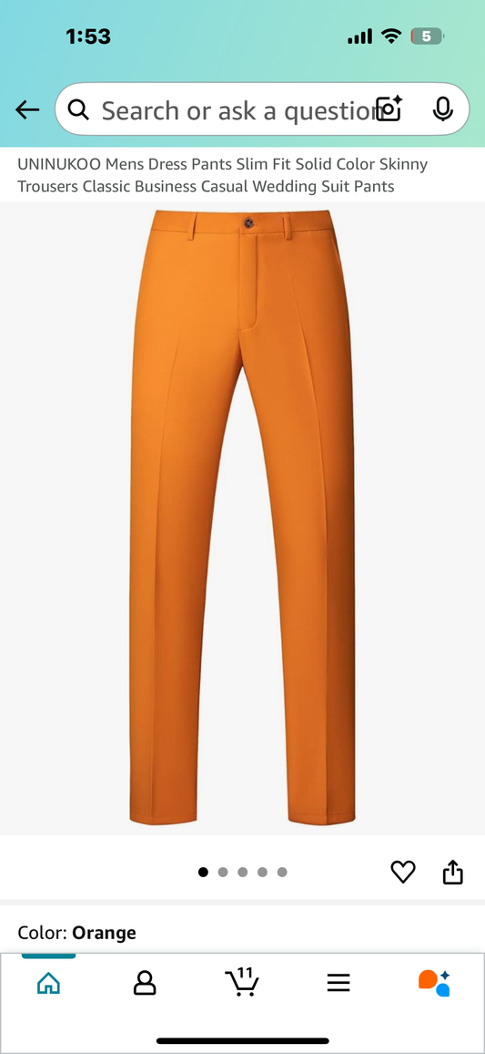 Keevoom Mens Stretch Skinny Flat-Front Fashion Style Comfy Solid Casual Slim Fit Business Dress Chinos Pants (Size 30)