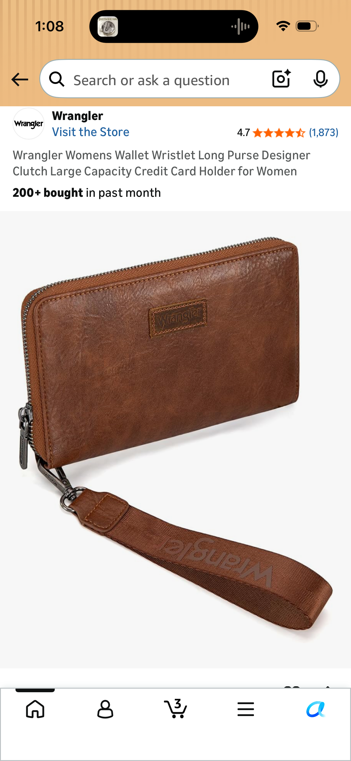 Wrangler Womens Wallet Wristlet Long Purse Designer Clutch Large Capacity Credit Card Holder for Women