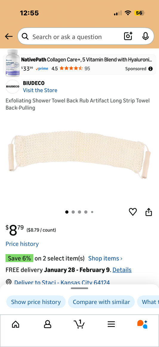 Exfoliating Shower Towel Back Rub Artifact Long Strip Towel Back-Pulling