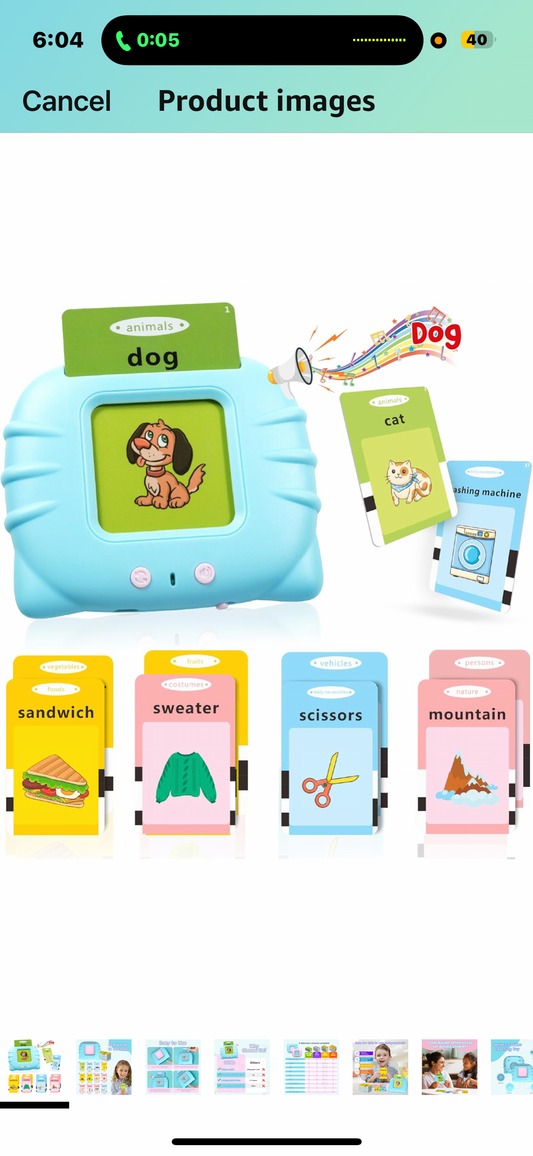QuTZ Toddler Learning Toys for 2 3 4 5 Year Old Boys and Girls, Eduacational Talking Flash Cards Autism Sensory Speech Therapy Toy for Autistic Children, Montessori Toys for Toddlers, 224 Sight Words