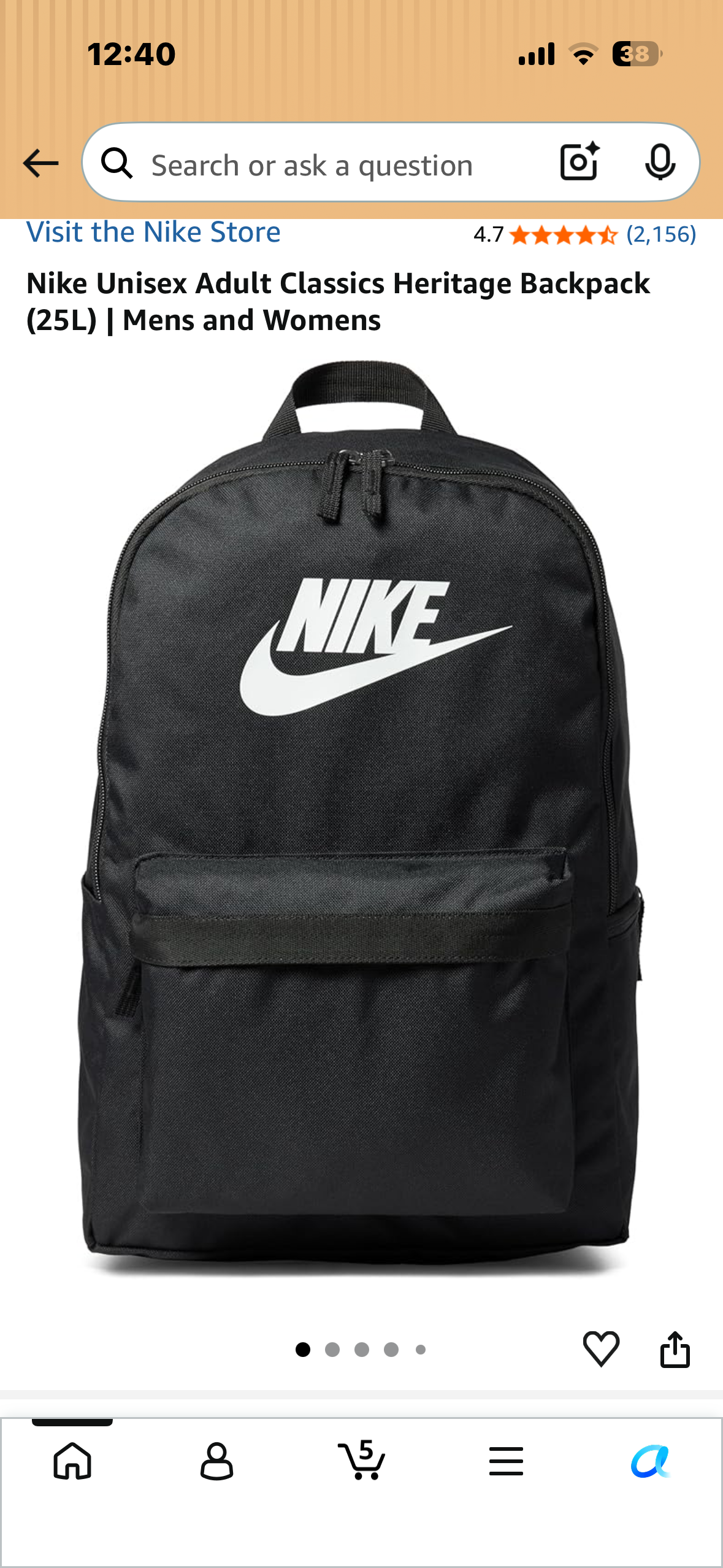 Nike Unisex Adult Classics Heritage Backpack (25L) | Mens and Womens