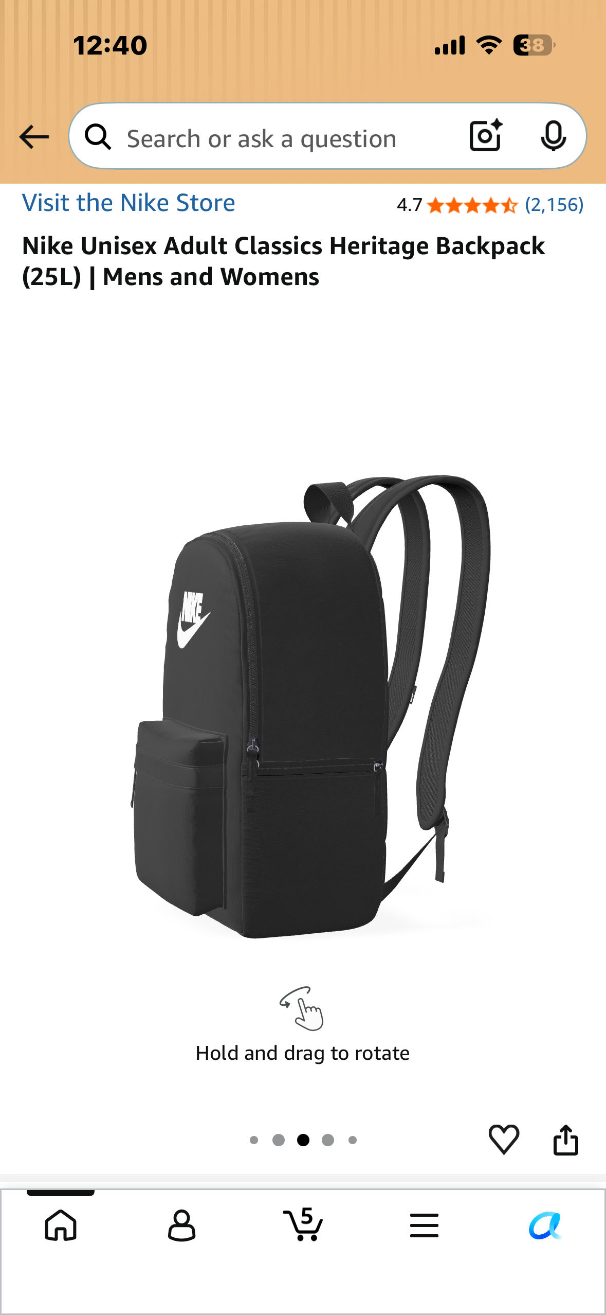 Nike Unisex Adult Classics Heritage Backpack (25L) | Mens and Womens