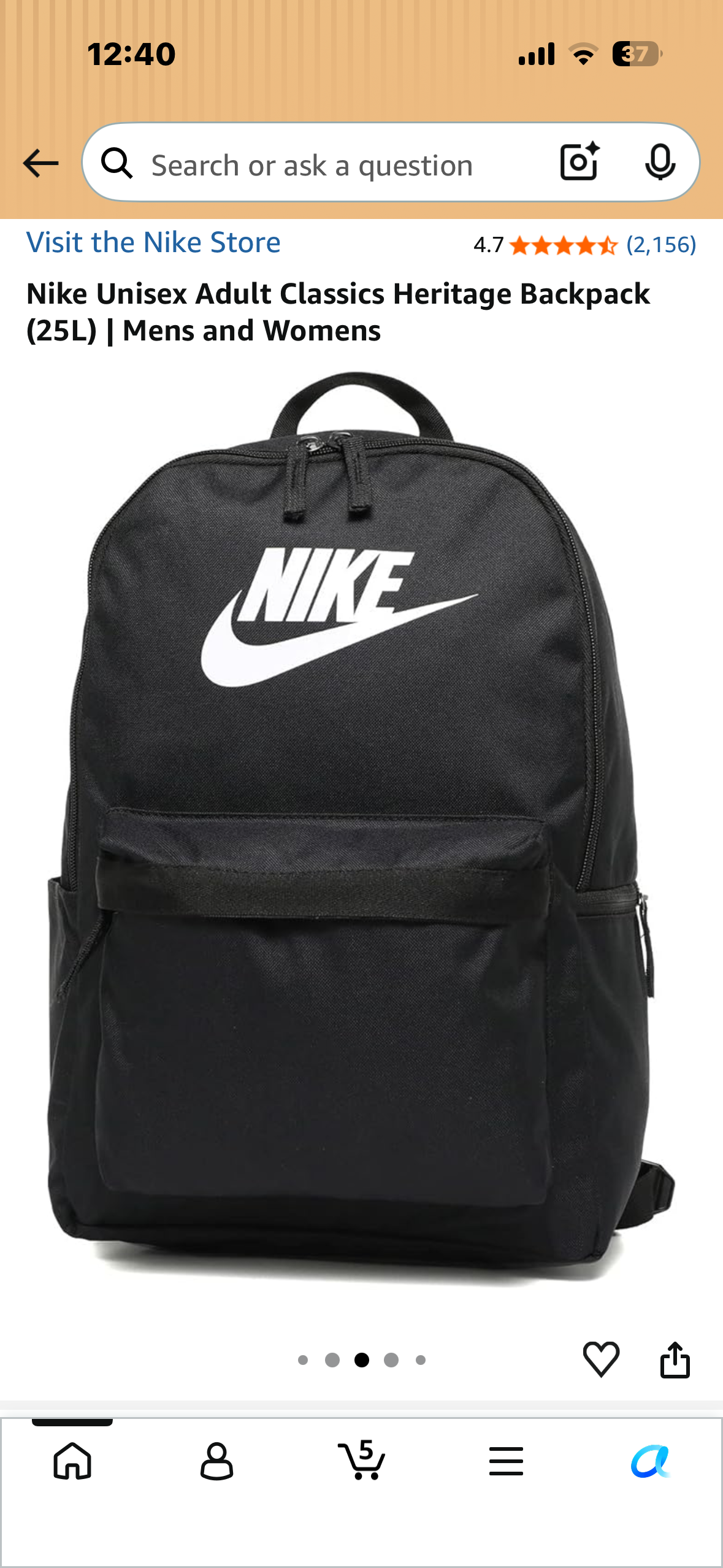 Nike Unisex Adult Classics Heritage Backpack (25L) | Mens and Womens