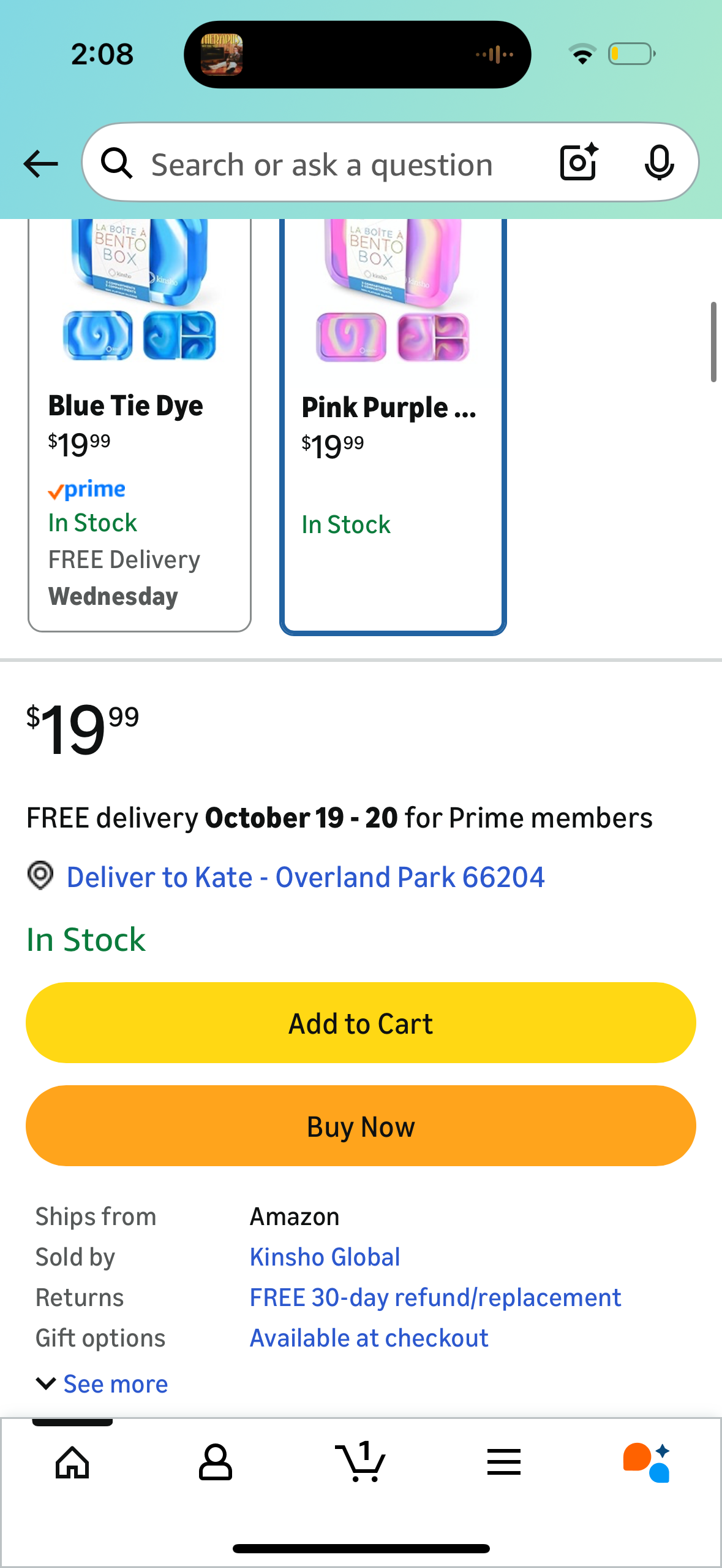 Silicone Lunch Box Bento-Box for Kids Toddlers Girls, Reuseable Eco Snack and Meal Container for School Daycare or Travel, 5 Cups / 40 oz Large Capacity, Pink Purple