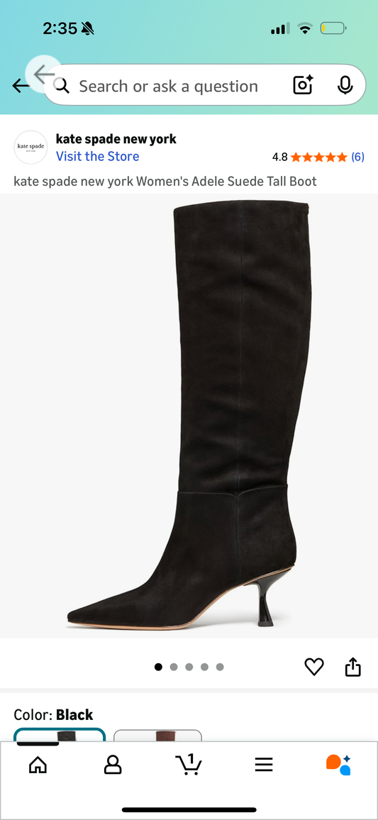 kate spade new york Women's Adele Suede Tall Boot (Size 8.5)