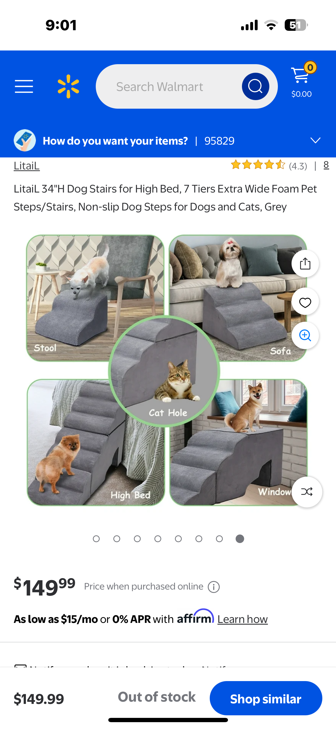 Pet Stairs 7-steps 34”x48”x20” (R487)