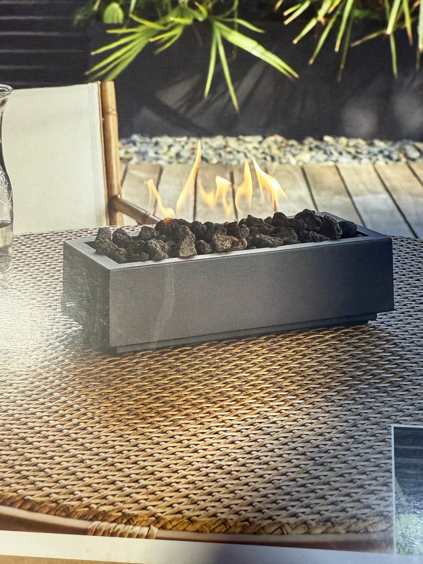 Two Harbors 14" Patio Tabletop Fireplace Black - Threshold™