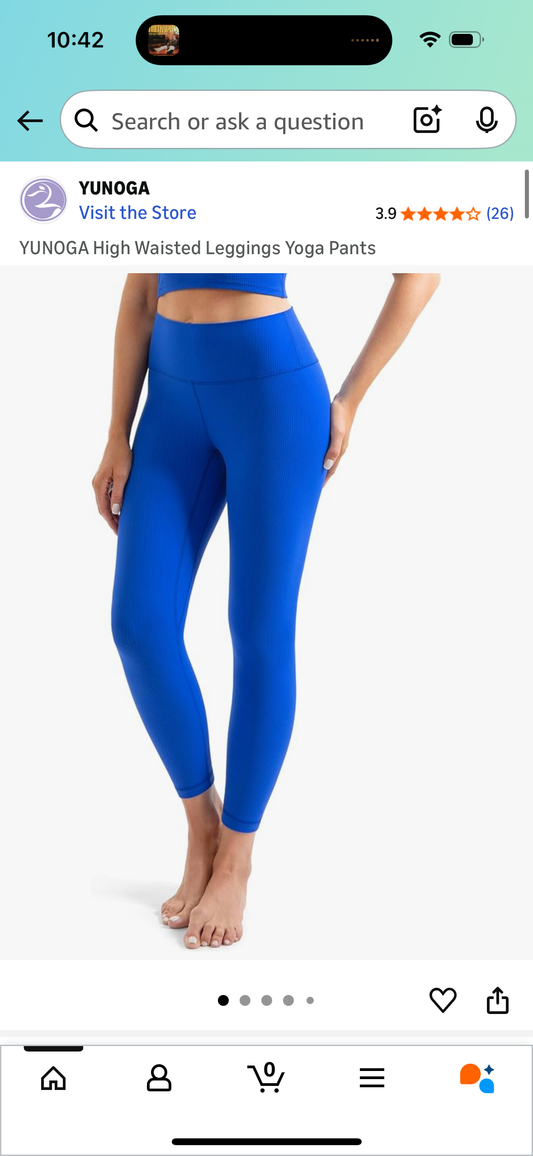 High Waisted Leggings Yoga Pants, Royal Blue (Size X-Large)