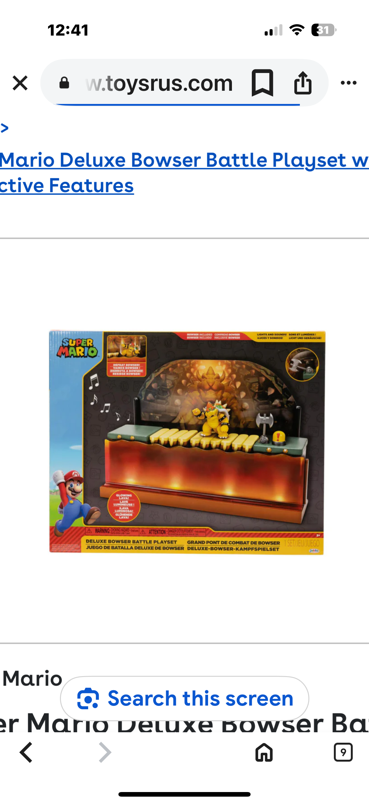 Super Mario Deluxe Bowser Battle Playset with Interactive Features