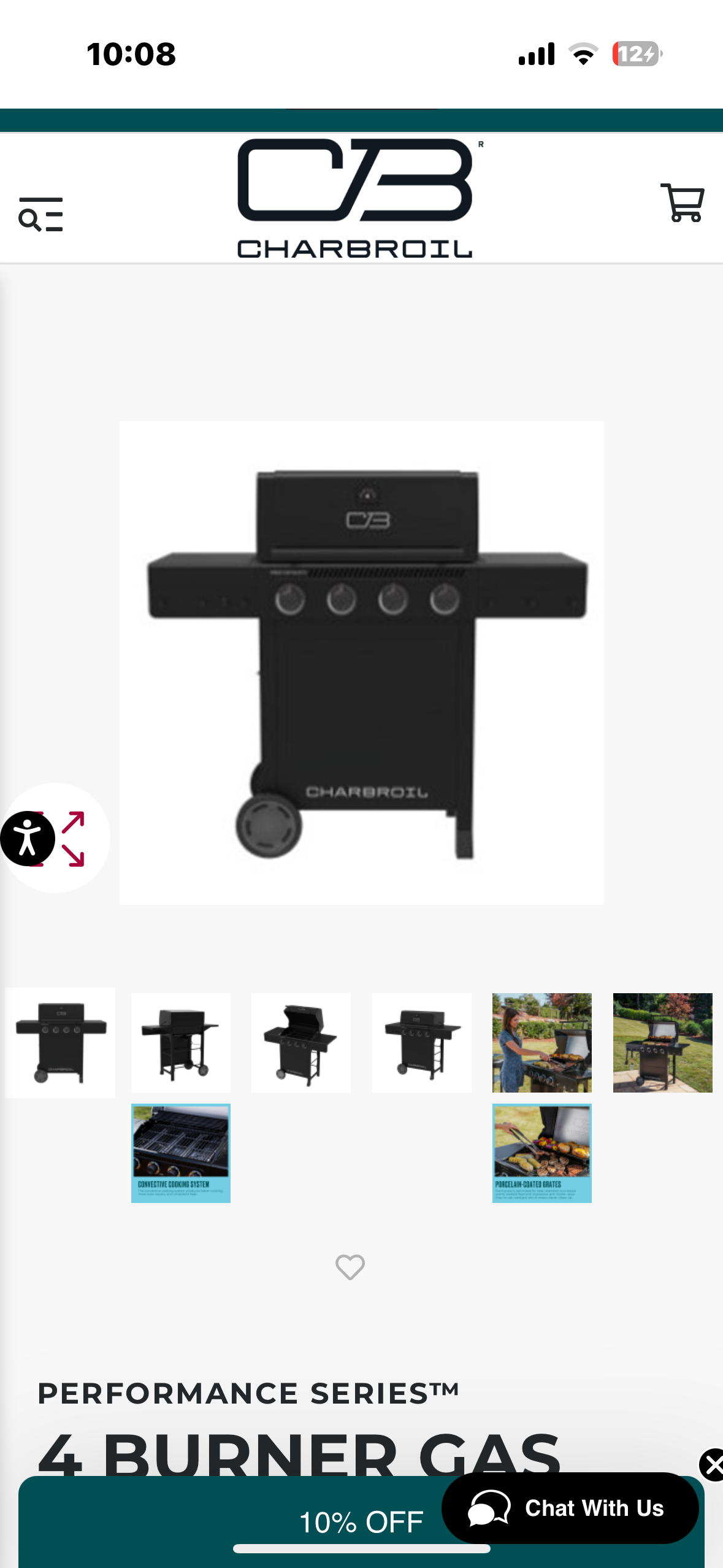 Charbroil Performance Series 4-Burner Gas Grill Cabinet, Black (R683)