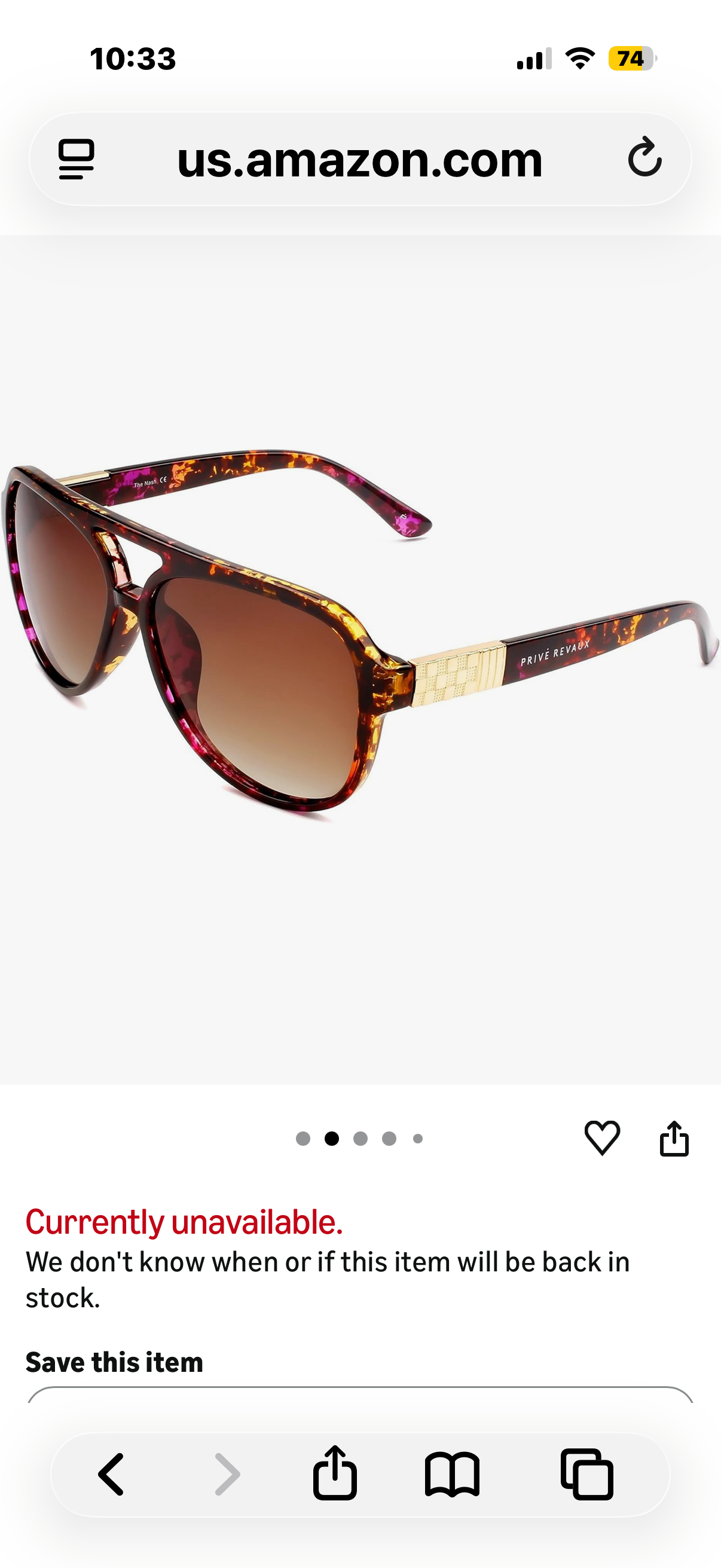 Privé Revaux Icon Sunglasses Aviator Style