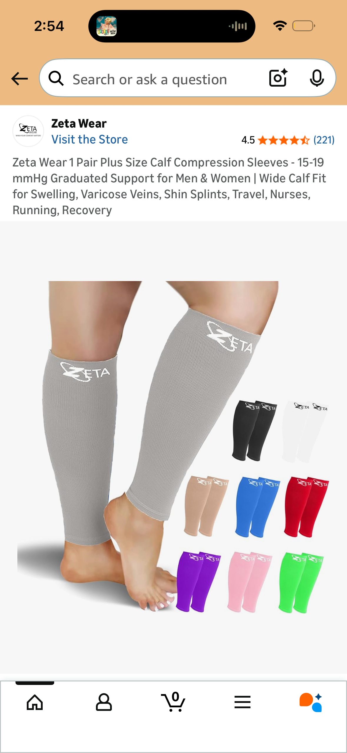 Zeta Wear 1 Pair Plus Size Calf Compression Sleeves - 15-19 mmHg Graduated Support for Men & Women | Wide Calf Fit for Swelling, Varicose Veins, Shin Splints, Travel, Nurses, Running, Recovery (Size XX-Large)