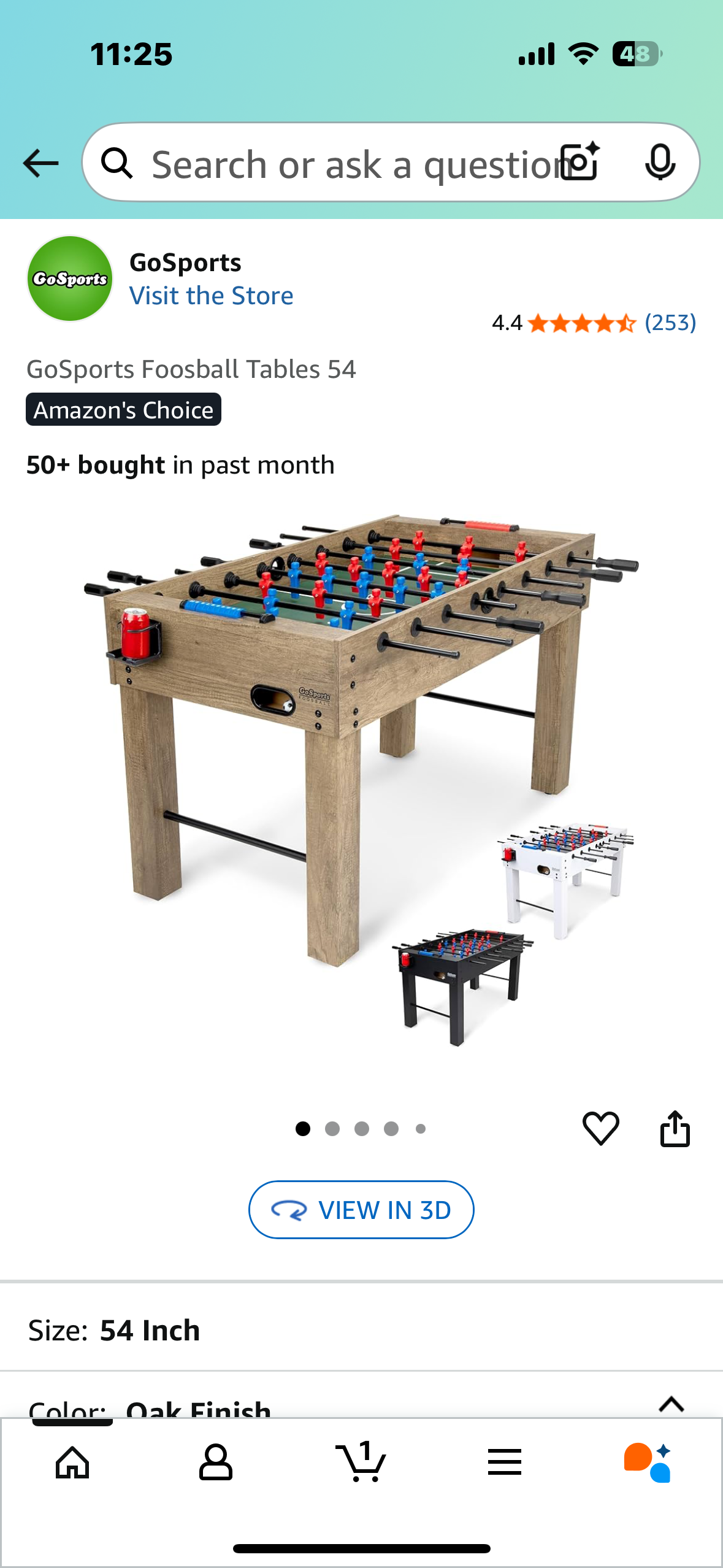 GoSports Classic Foosball Table 54” (W513)