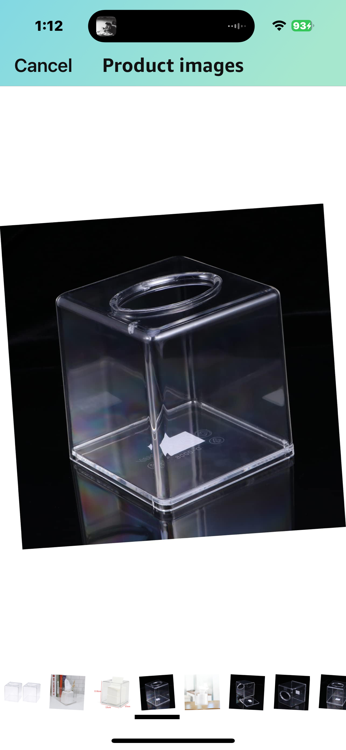 Acrylic Tissue Box Holder Paper Storage Case for Home