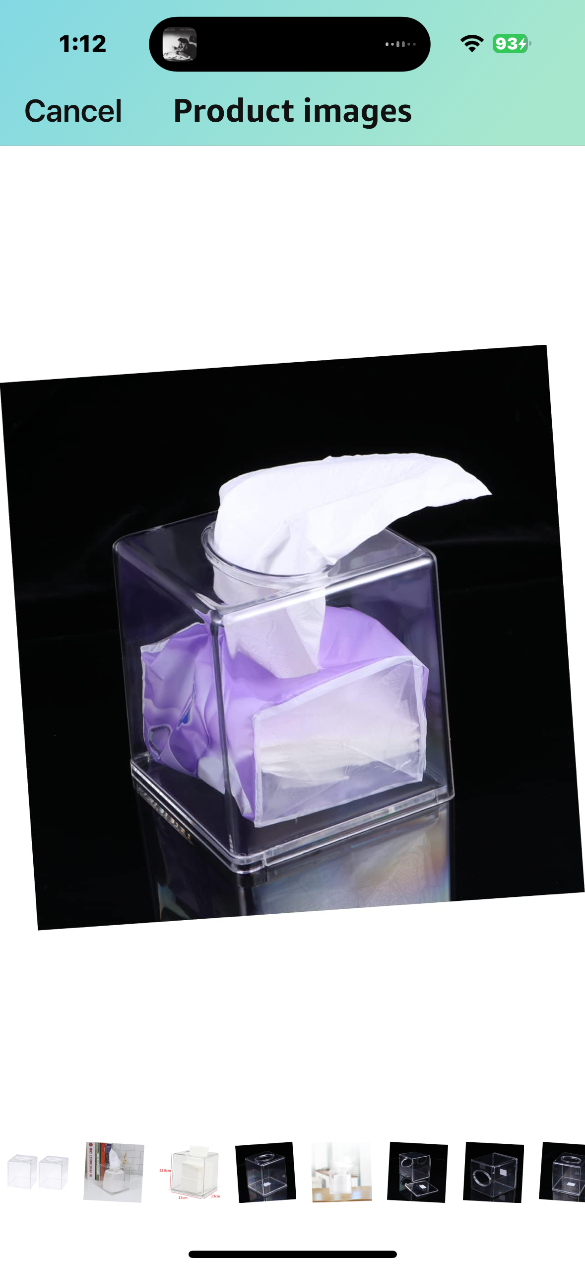 Acrylic Tissue Box Holder Paper Storage Case for Home