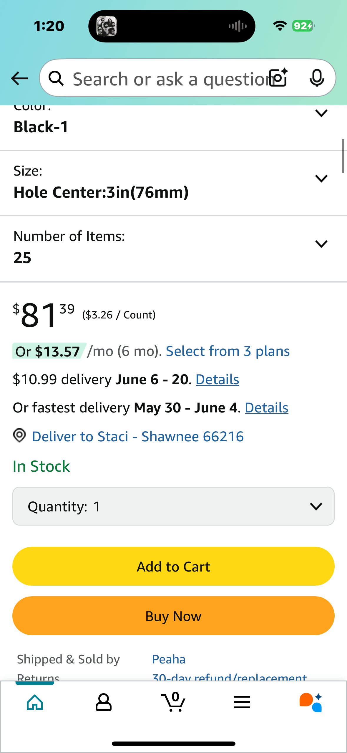 Peaha 25 Pack Acrylic Drawer Pulls 3 Inch Black Cabinet Handles Clear Drawer Pulls Black Cabinet Hardware for Kitchen Bathroom