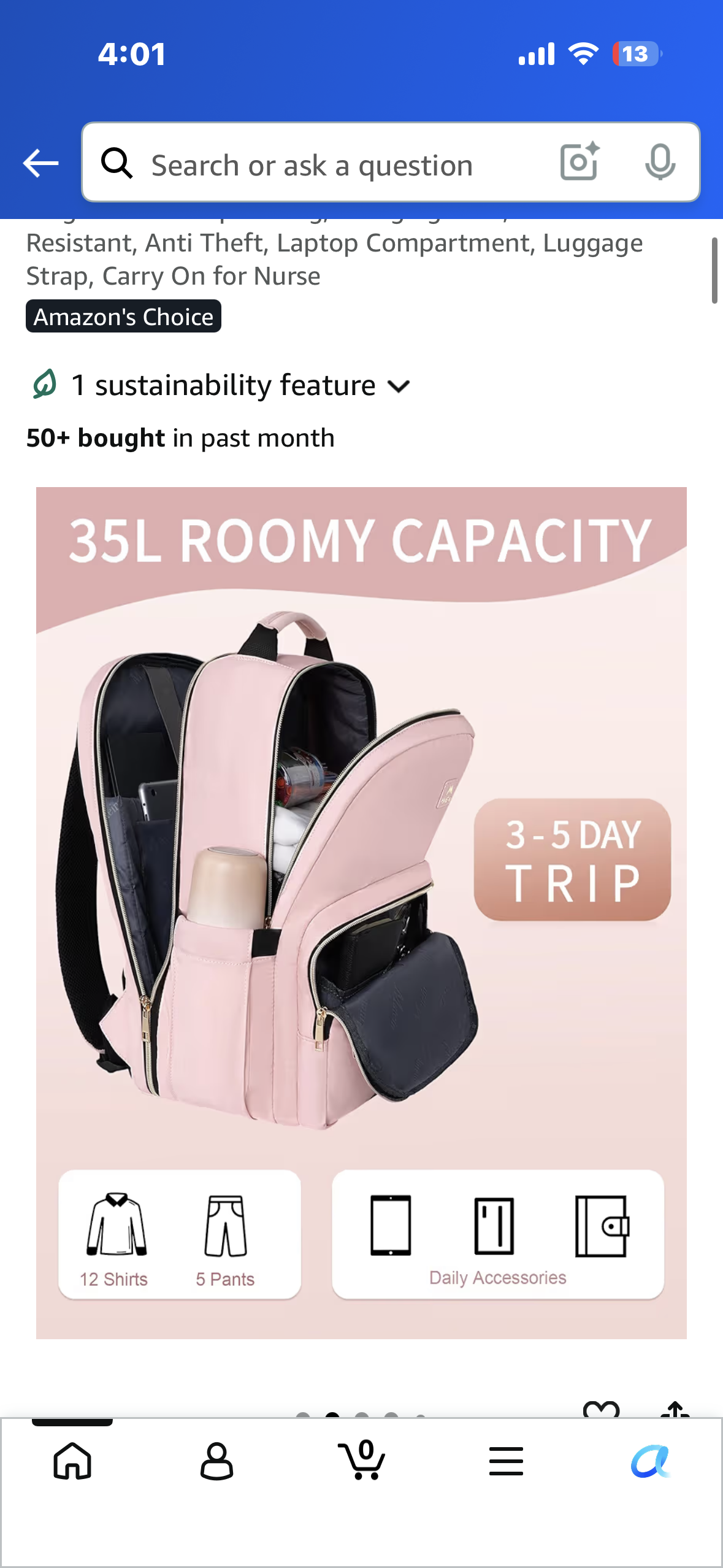 MATEIN Pink Laptop Backpack, 17” TSA Travel Backpack, Charging Hole, Water Resistant, Anti Theft, Laptop Compartment, Luggage Strap, Carry On