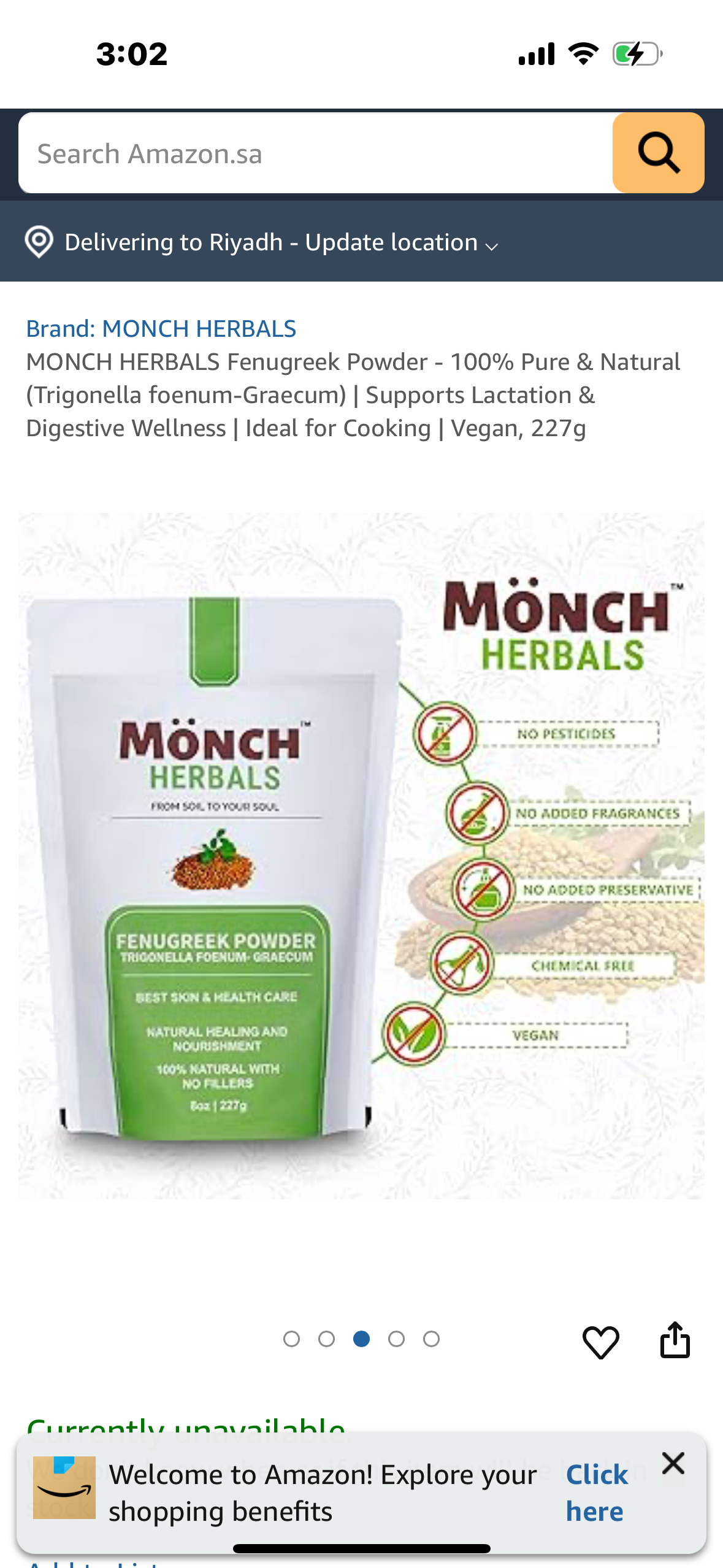 MONCH HERBALS Fenugreek Powder - 100% Pure & Natural (Trigonella foenum-Graecum) | Supports Lactation & Digestive Wellness | Ideal for Cooking | Vegan, 227g
