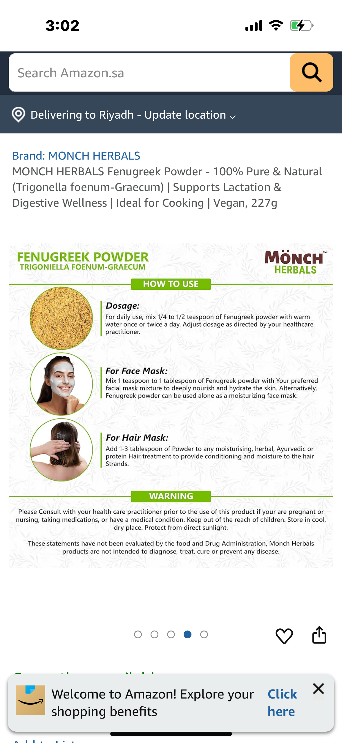 MONCH HERBALS Fenugreek Powder - 100% Pure & Natural (Trigonella foenum-Graecum) | Supports Lactation & Digestive Wellness | Ideal for Cooking | Vegan, 227g