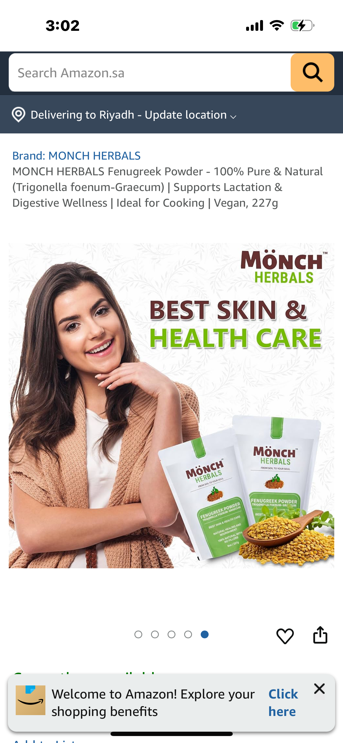 MONCH HERBALS Fenugreek Powder - 100% Pure & Natural (Trigonella foenum-Graecum) | Supports Lactation & Digestive Wellness | Ideal for Cooking | Vegan, 227g