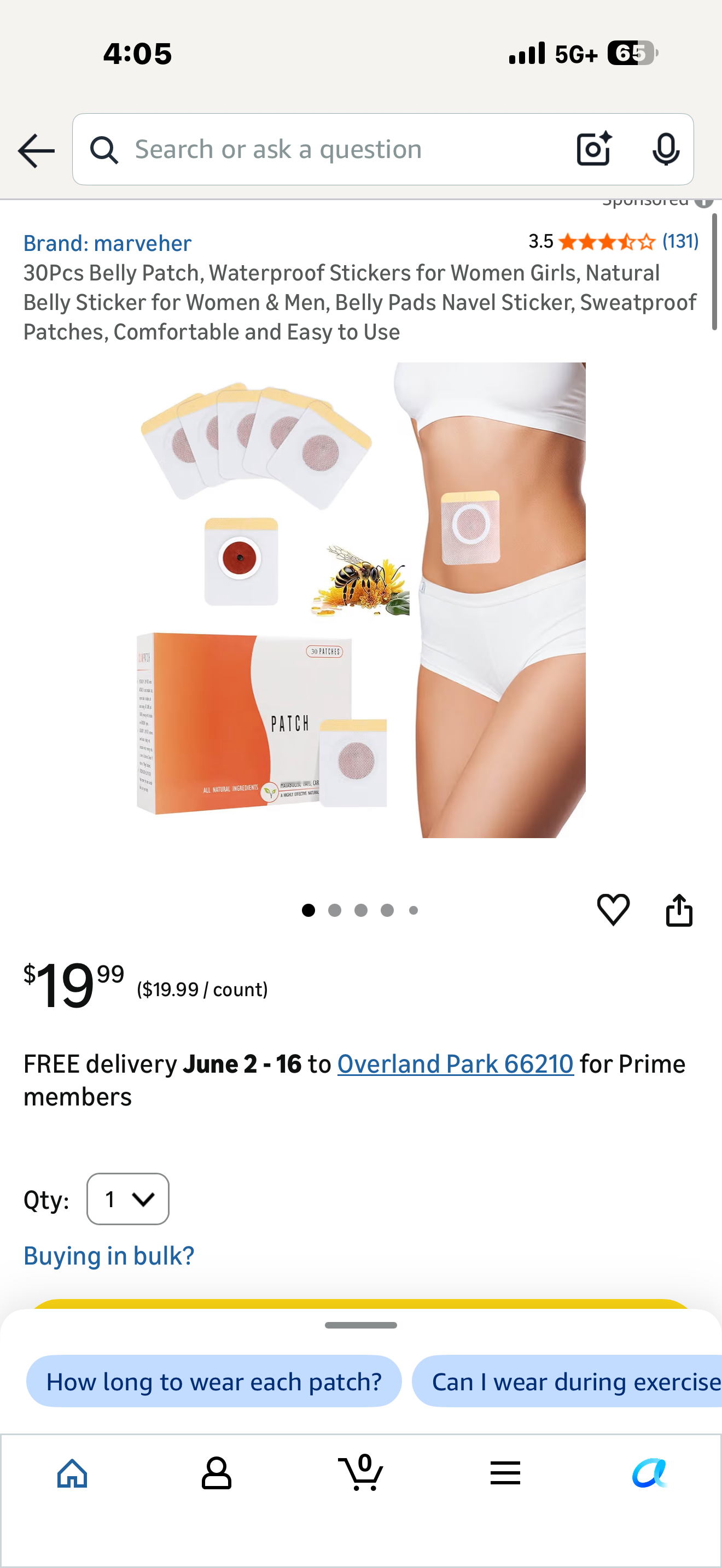 30Pcs Belly Patch, Waterproof Stickers for Women Girls, Natural Belly Sticker  (EXP 5/6/28)