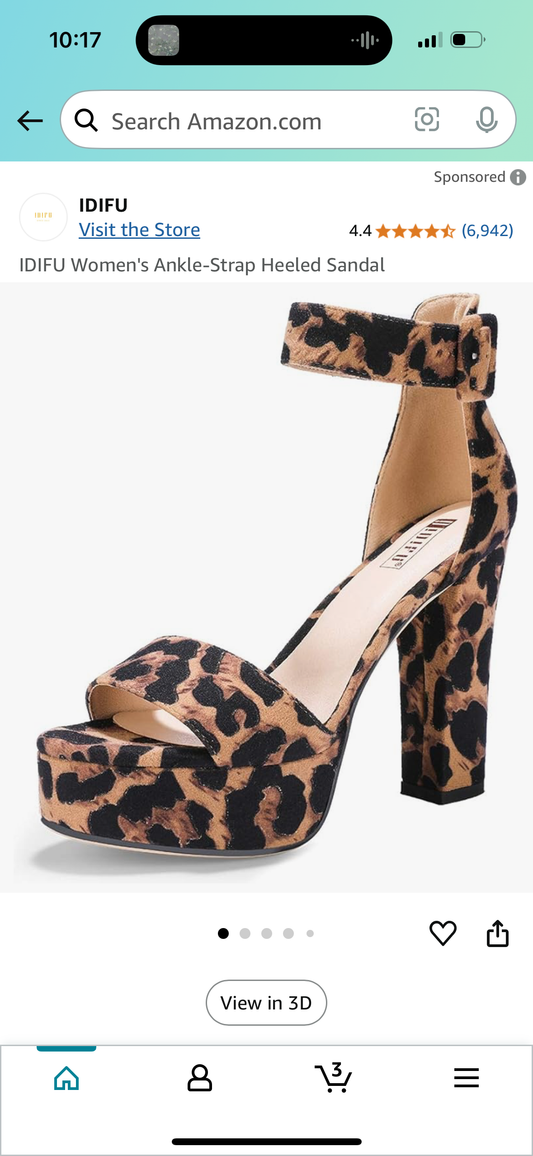 IDIFU Women's Ankle-Strap Heeled Sandal *Size 7.5*
