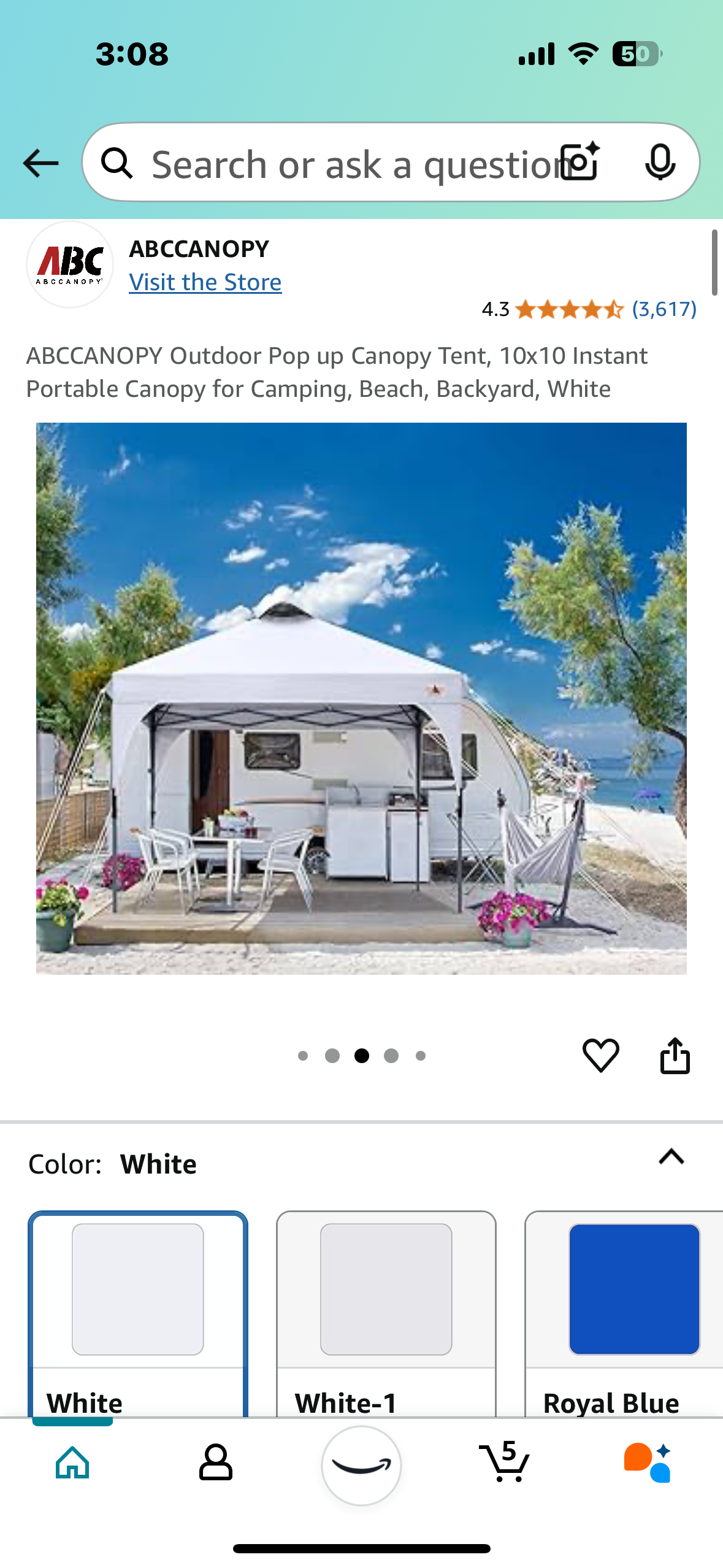 New - ABC Pop Up Canopy 10’x 10’ (G701)